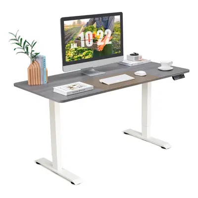 140 x 70cm Height-adjustable Standing Desk PC Workstation w/Cable Hole