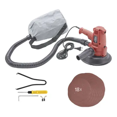 AREBOS 710W Ceiling Sander with Suction and 18x Sandpaper | Speed Levels | 1.500-3.000 RPM | Dry