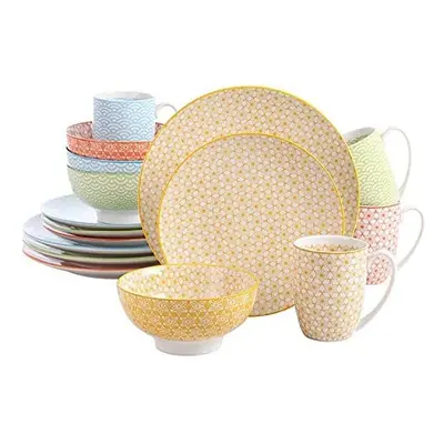 vancasso Natsuki Dinnerware Set Pieces Porcelain Dinner Set - Multicolour Dinner Service Japanes