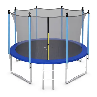 12 FT Outdoor Trampoline W/ Safety Closure Net Wear-Resistant Jumping