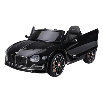 HOMCOM Electric Ride-on Car w/ LED Lights Music Parental Remote Control Black