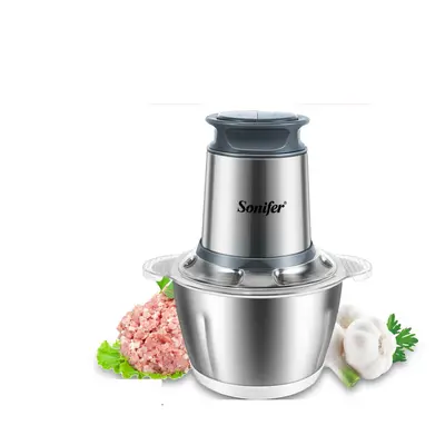 (UK Plug) Speeds Stainless Steel Electric Vegetable and Meat Grinder