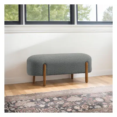 (Grey) Contemporary Upholstered Bench