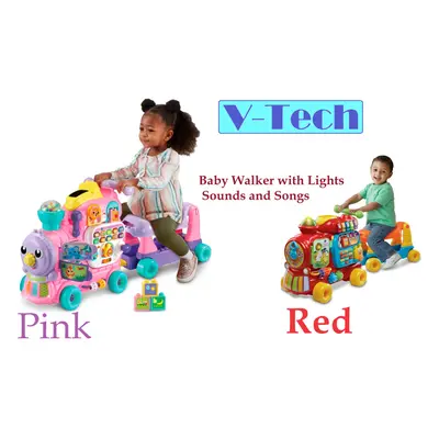 (Pink) VTech Baby 4-in-1 Alphabet Train, Baby Walker