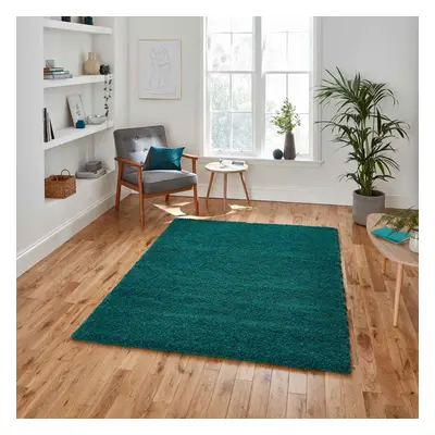 (160 x cm) Jewel Green Shaggy Rug 5cm Thick Shag Pile Non Shed Area Rugs Bedroom Living Room Rug