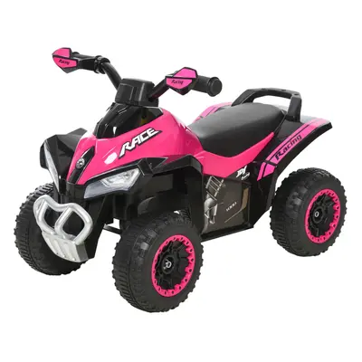 HOMCOM No Power Quad Toddler Ride on Car Foot-to-Floor Sliding Pink