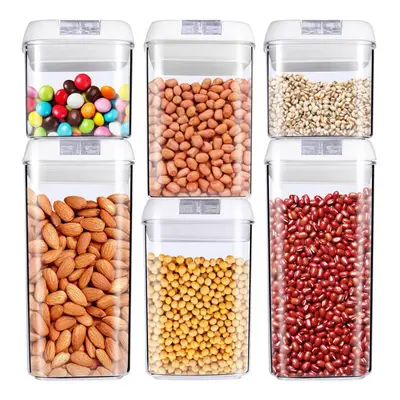 0.5/0.8/1.2/1.9L Airtight Stackable Dry Food Storage Container With Special Lids