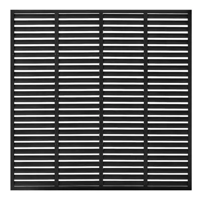 (black) vidaXL Louver Fence Outdoor Garden Replacement Fence Panel Privacy Barrier WPC