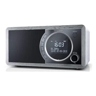 Sharp DR-450(GR) 6W DAB+ FM Bed Side Radio with Bluetooth & LED Display - Grey