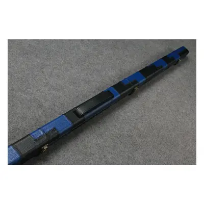 (Black and Navy) Slimline Deluxe Snooker Cue Case for a Piece Cue