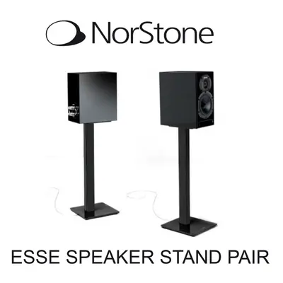 Norstone ESSE Pair of Speaker Stands 61cm Black/Black