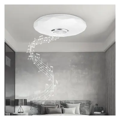 LED Smart Bluetooth speaker Ceiling Light with Main Light and RGB Atmosphere Light Party Music M