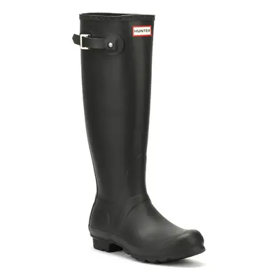 (UK 4) Hunter Original Womens Tall Black Rubber Wellington Boots