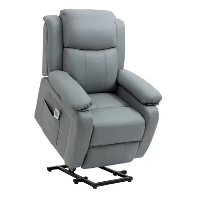 HOMCOM Riser and Recliner Chair Power Lift Recliner with Remote Grey