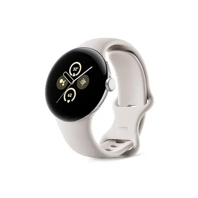 Google Pixel Watch Wifi (Polished Silver + Porcelain Band)