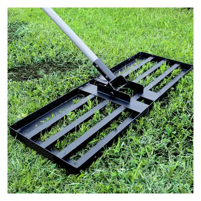 (114.3cm/45in Ã 25.4cm/10in, Stainless Steel) Heavy Duty Lawn Leveling Rake - 6.5ft Stainless S