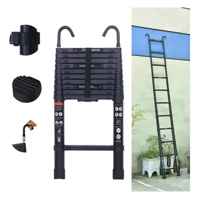 Multi Purpose Ladder 3.2M/10.5FT Aluminum Extendable Telescopic Ladder with Safety Hook for Loft