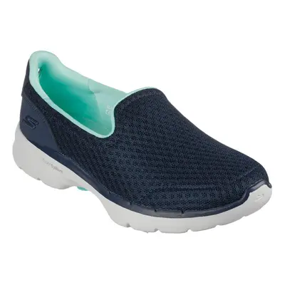 (UK 5, Navy/Turquoise) Skechers Womens Go Walk Big Splash Hyper Pillar Lightweight Trainers