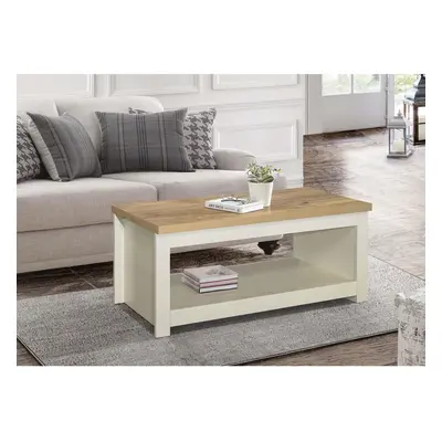 Coffee Table Cream & Oak Birlea Highgate Rectangular Farmhouse Shabby Chic