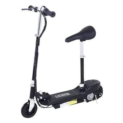 HOMCOM Foldable Powered Scooter 120W w/ Adjustable Seat and Brake, Black