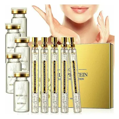 Soluble Protein Thread Lifting Set And Nano Gold Essence Combination, Collagen Fade Fine Lines L