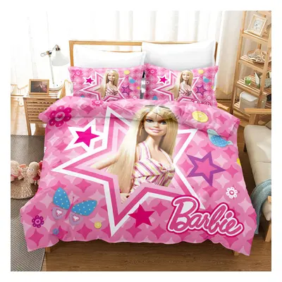 (Color 07, King (220X240CM/3PCS)) Barbie Bedding Single Double King Duvet Cover NEW