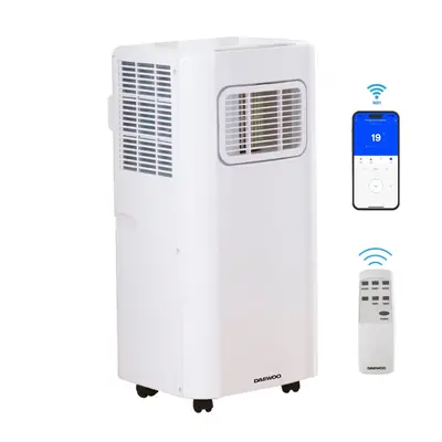 Daewoo 3-in-1 Smart WiFi Portable Air Conditioner AC Unit BTU Mobile Aircon Cooler Dehumidifier 