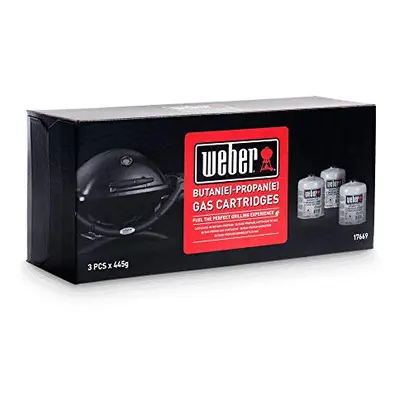 Weber Gas Canisters | x 445g Weber Cartridge Multi Pack | Small Gas Canister BBQ Fuel | Disposab