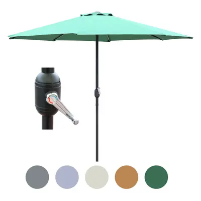 (Green) GlamHaus Garden Patio Table Parasol 2.7M