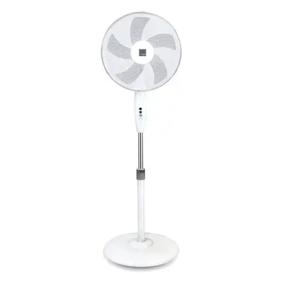 Knight 16" Heavy Duty Blade Pedestal Stand Fan, 140cm Adjustable Height( White)