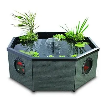 Blagdon Affinity Living Water Feature Pool, Grand Octagon Mocha Weave, Comes with Inpond 5-in-1 