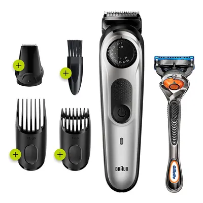 Braun - - BT5260 - Beard and Hair Trimmer, Length Adjustments, Black/Metallic Silver