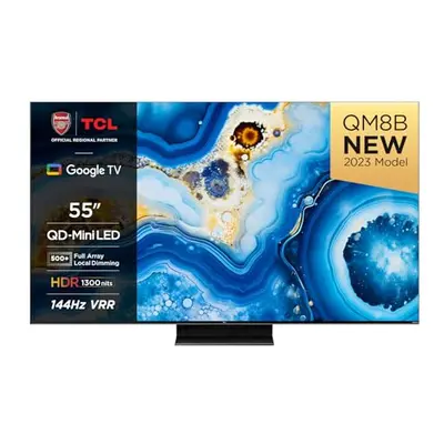 TCL 55QM8B 55-inch QLED Mini LED TV, 4K HDR Premium 1300nits, Smart TV Powered by Google TV (Dol