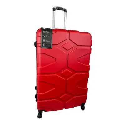 (Red, Extra Large) Hampton & Stewart Hard Shell Extra Large Suitcase