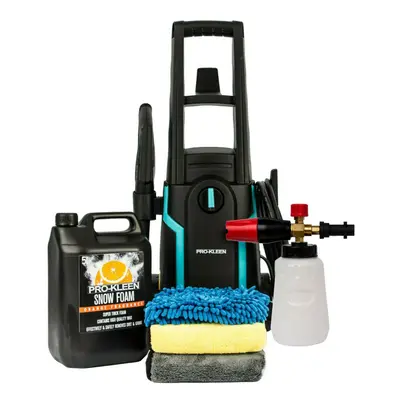 (Orange Snow Foam 5L, Karcher Snow Foam Lance & Microfibre Kit) Pressure Washer 1.6kW Car & Pati