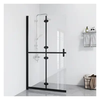 vidaXL Foldable Walk-in Shower Wall Transparent ESG Glass Shower Cubicles