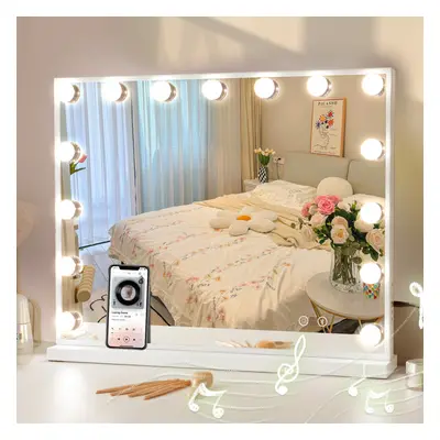 FENCHILIN 58x46cm Bluetooth Hollywood Vanity Mirror with Lights