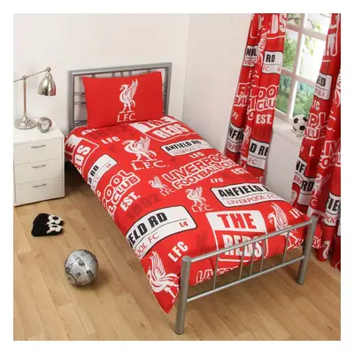 Liverpool FC Patch Single Duvet Cover and Pillowcase Set