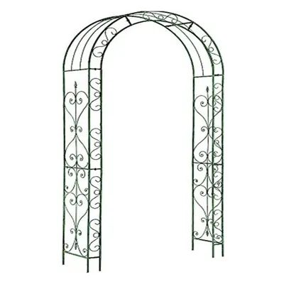 Metal Garden Patio Loire Arch Rose Arbour Archway Climbing Plant Trellis Black