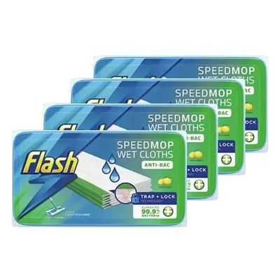 Flash Speedmop Wet Cloth Refills, Floor Cleaner, Lemon Anti-Bac, Wipes (24 x 4)