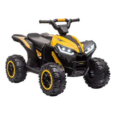 HOMCOM 12V Electric Quad Bikes for Kids Ride On Car ATV Toy for 3+ Years Yellow