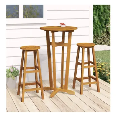 Wooden Garden Bar Set Outdoor Patio Furniture Tall Table Pub Chair High Stools