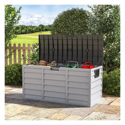 Waterproof Large Plastic Garden Storage Box with Wheels 290L