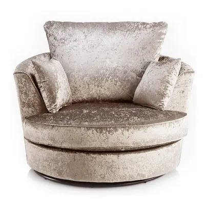 Kingston Crushed Velvet Swivel chair-Arm Chair