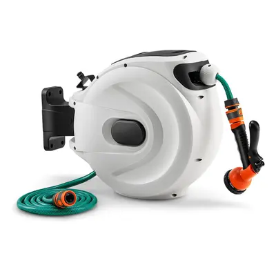 Lockable Garden Water Hose Reel Wall Mount Retractable Hose Reel