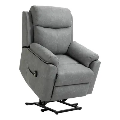 HOMCOM Power Lift Chair Electric Riser Recliner with Remote Control, Grey