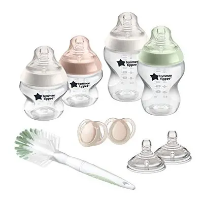 Tommee Tippee Closer to Nature Newborn Baby Bottle Starter Kit, Breast-Like Teats with Anti-Coli