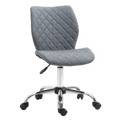 Vinsetto Swivel Office Chair Mid Back Computer Chair with Wheels, Grey