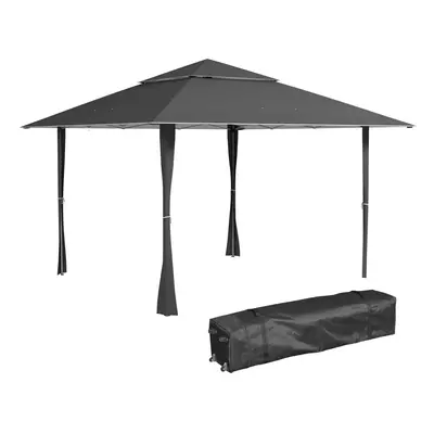 Outsunny x 4m Outdoor Pop-Up Canopy Tent Gazebo Adjustable Legs Bag Dark Grey