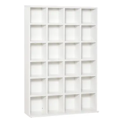 HOMCOM DVD CD Media Storage Cabinet Racks Wooden Shelf Video Bookcase